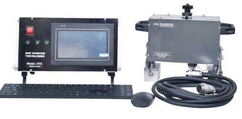 Portable dot pin marking machine kit with 7 inch touch LCD controller, marking head and cables